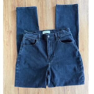 Abercrombie & Fitch The Slim Straight Ultra High Rise- Color black, Size 28/6